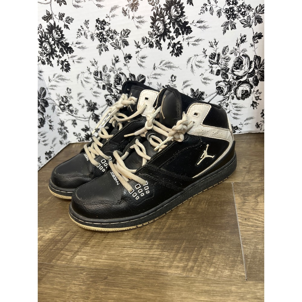 Jordan Flight 23 Black White Mid Top Basketball Shoes 374452-036 Youth 6Y